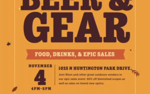Shop the best of Outdoor Gear with Riton Optics Beer & Gear - November 4th 2022