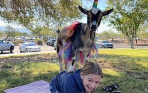 Saturday Goat Yoga at Udall Park 9am