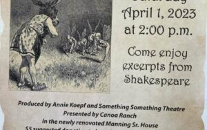 Shakespeare: 'Foolish Wit and Witty Fools' - Fundraiser for Historic Canoa Ranch