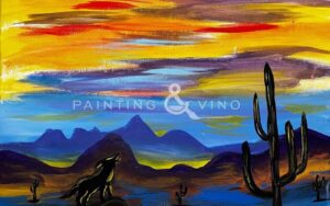 Wolf Howl Paint and Sip at Starr Pass Resort
